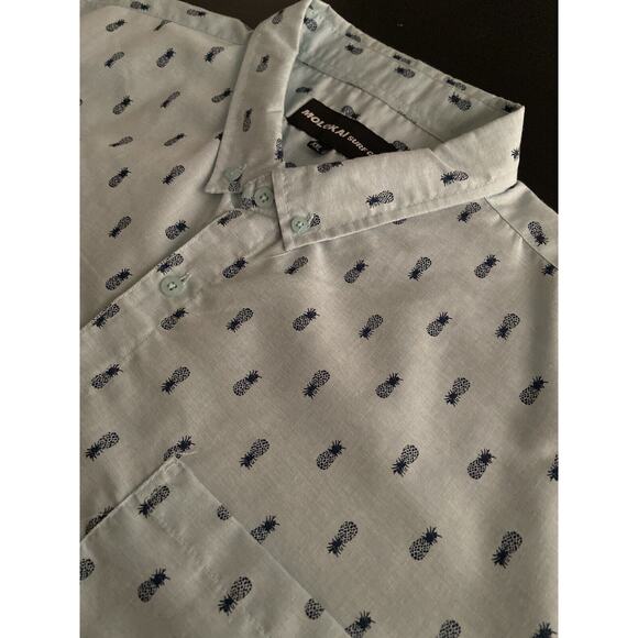 MOLOKAI SURF CO. Pineapple Hawaiian Shirt sz XXL - Picture 3 of 6